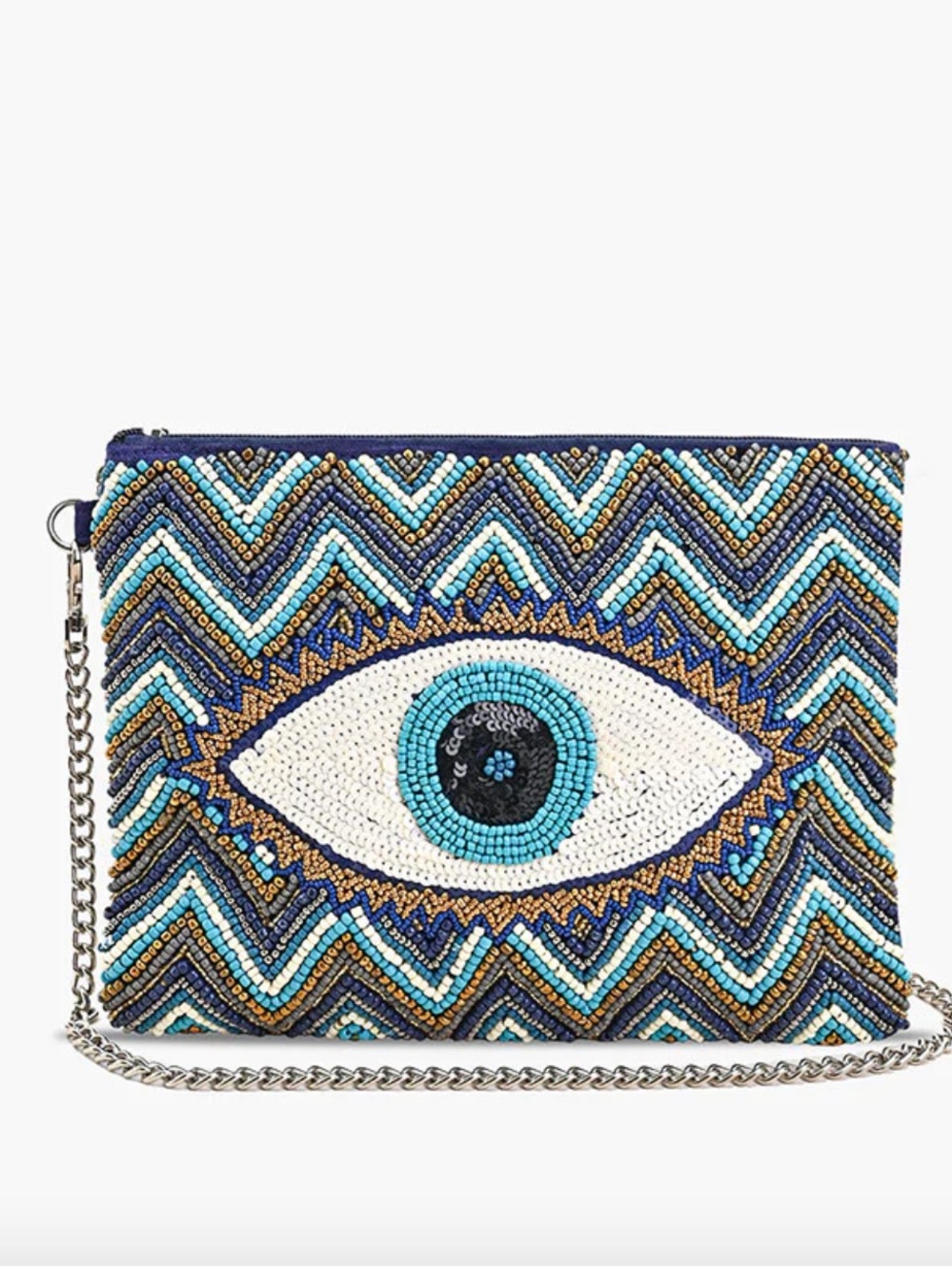 NWT America & Beyond GRECIAN NIGHTS EVIL EYE CLUTCH Bag